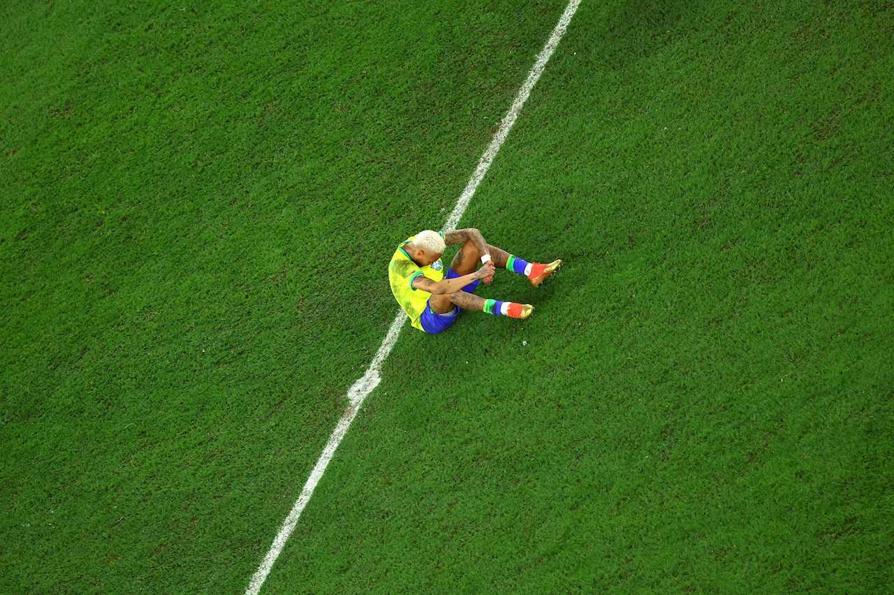 Brazil's Neymar looks dejected after a penalty shootout as Brazil are eliminated from the World Cup, at Education City Stadium, Doha, Qatar. Photo: Reuters