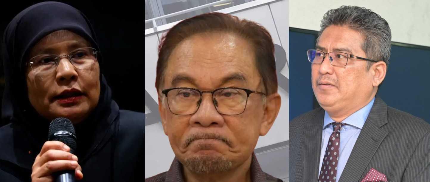 Ketua Hakim Negara Tengku Maimun Tuan Mat, Anwar Ibrahim dan Peguam Negara Ahmad Terrirudin Salleh.