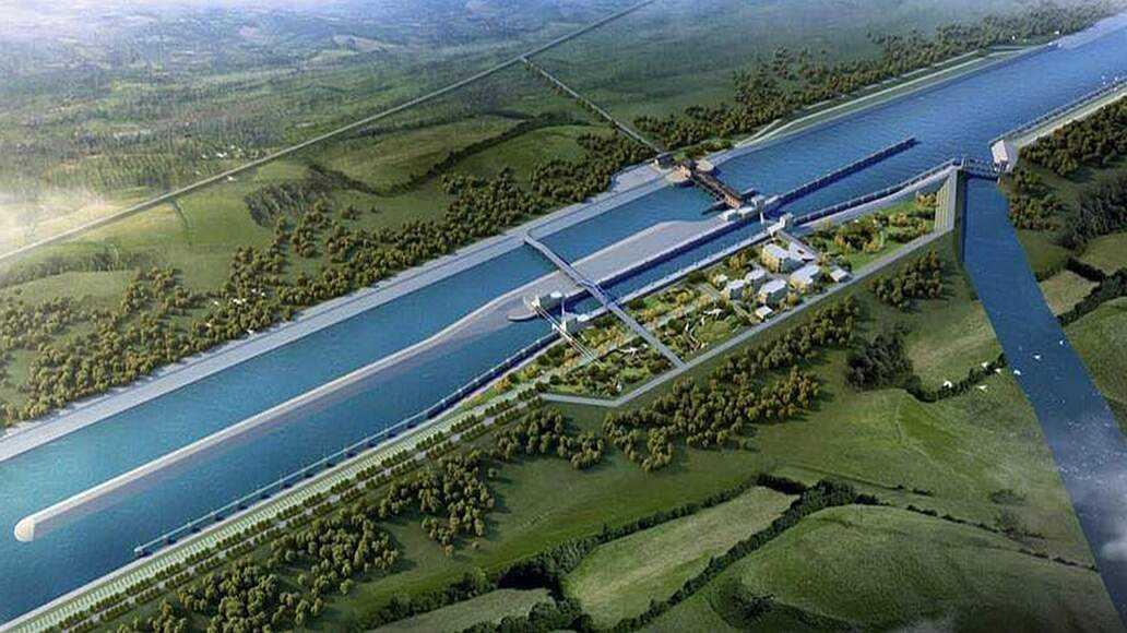 An artist's impression of the Funan-Techo Canal, one of the projects China is funding as part of its expansion plans under the massive Belt and Road Initiative. Photo: Ministry of Economy and Finance Cambodia.