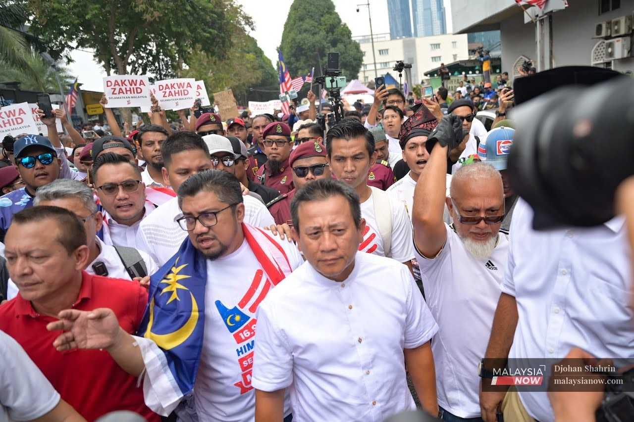 An anti-government protest in Kuala Lumpur, mainly organised by Malay leaders who are portrayed as 'right-wing" by some media.